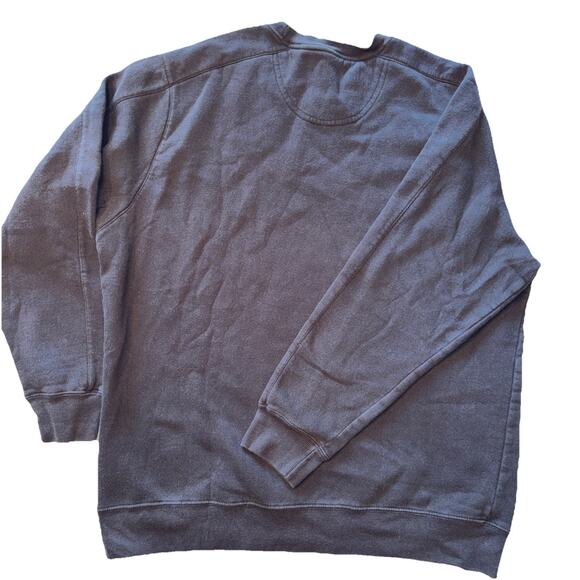 Reebok Sweater Mens Black Size XL Logo Spelled Out Crew Neck Sweatshirt - Picture 2 of 6